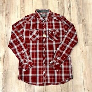 NWT - BKE Men's Red Plaid Shirt - Size XL